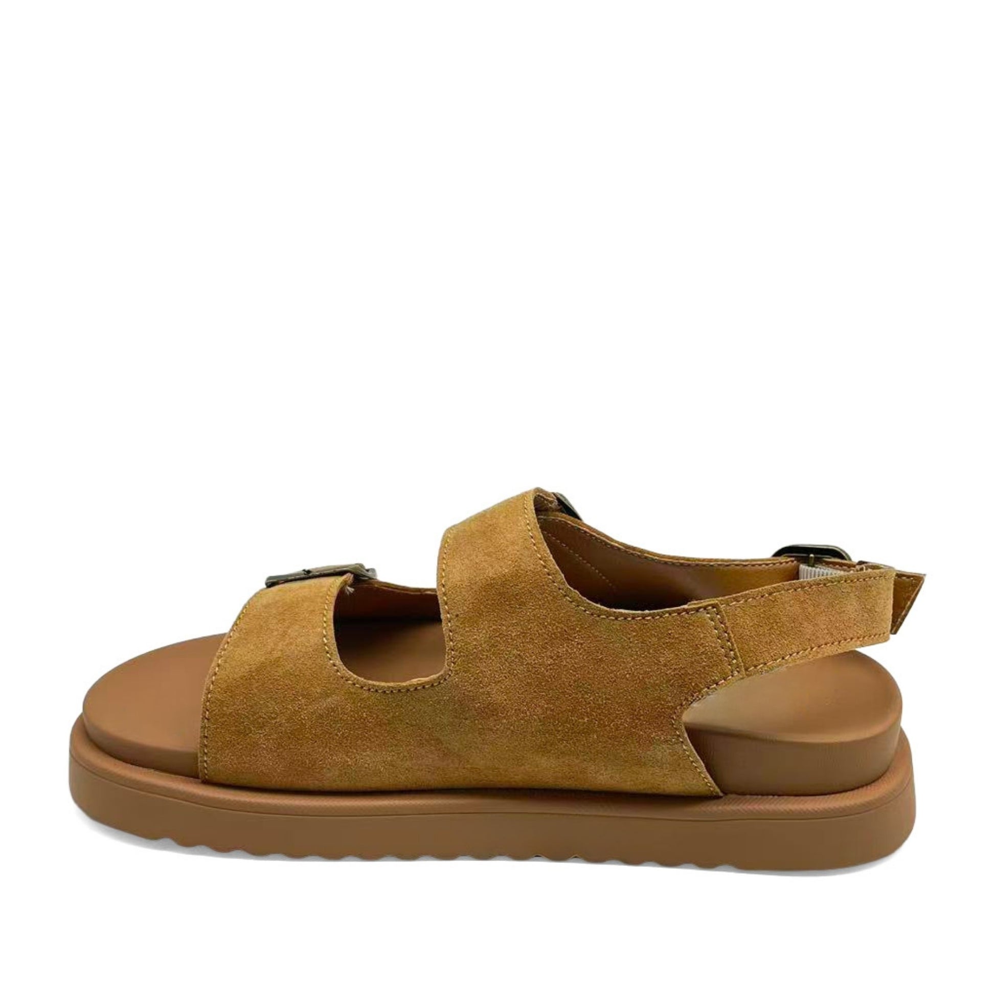 Women's Brown Wedge Open-Toe Sandals