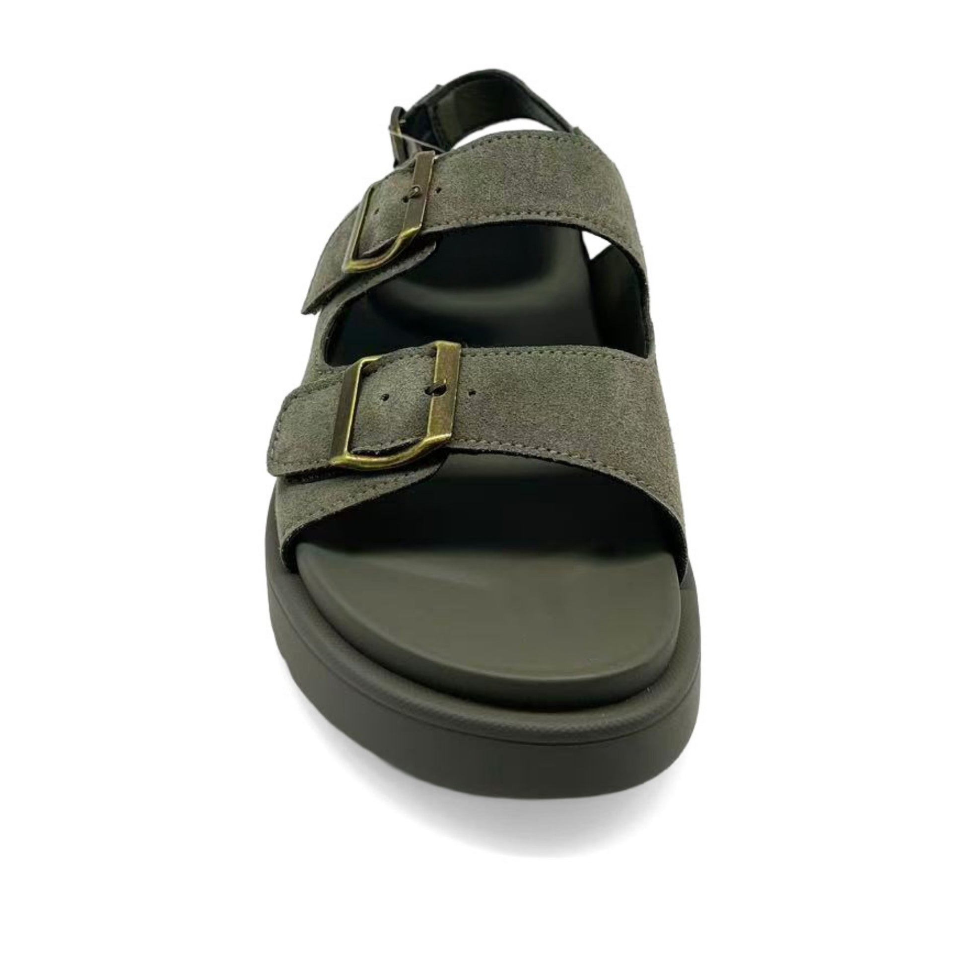 Women's Green Wedge Open-Toe Sandals