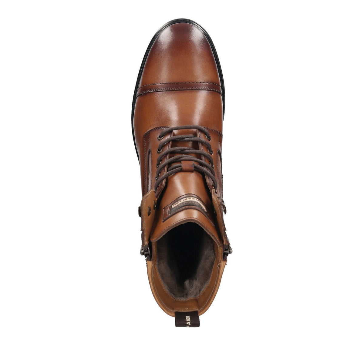 wm booties cognac