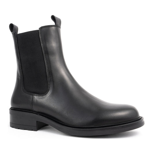 black casual closed booties