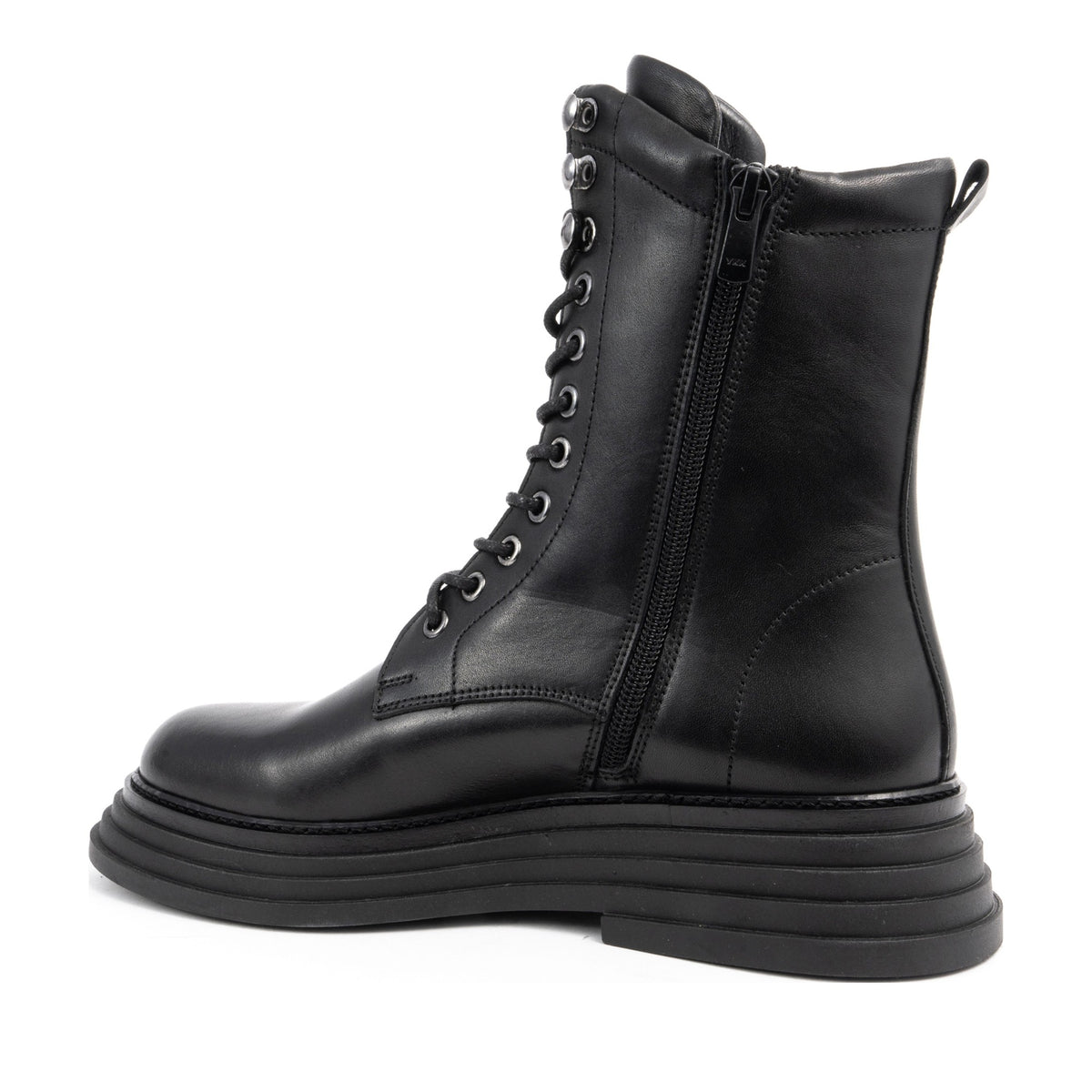 black casual closed booties
