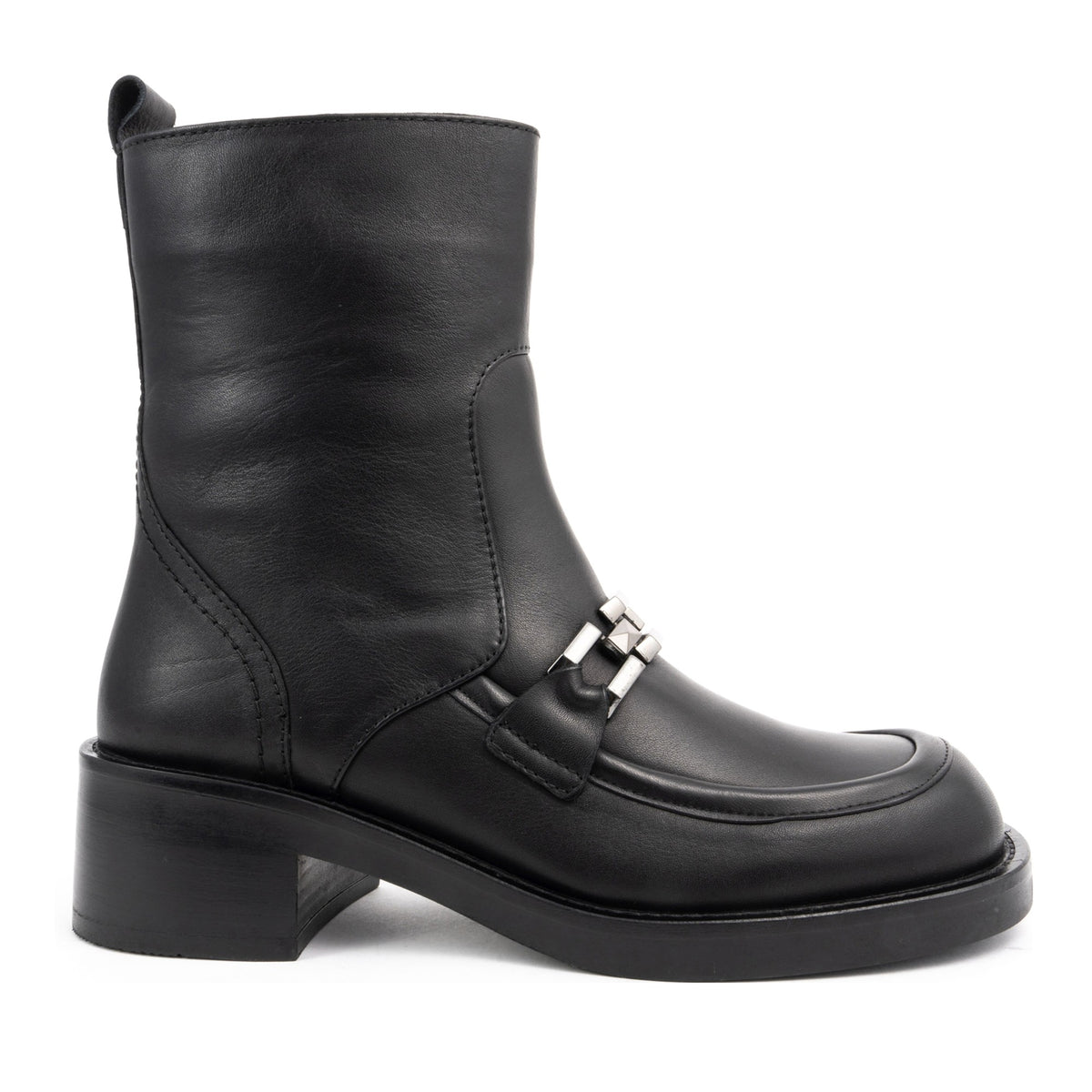 black casual closed booties