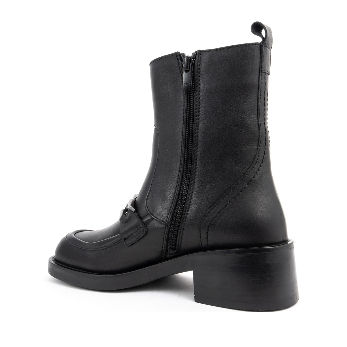 black casual closed booties