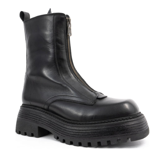 black casual closed booties