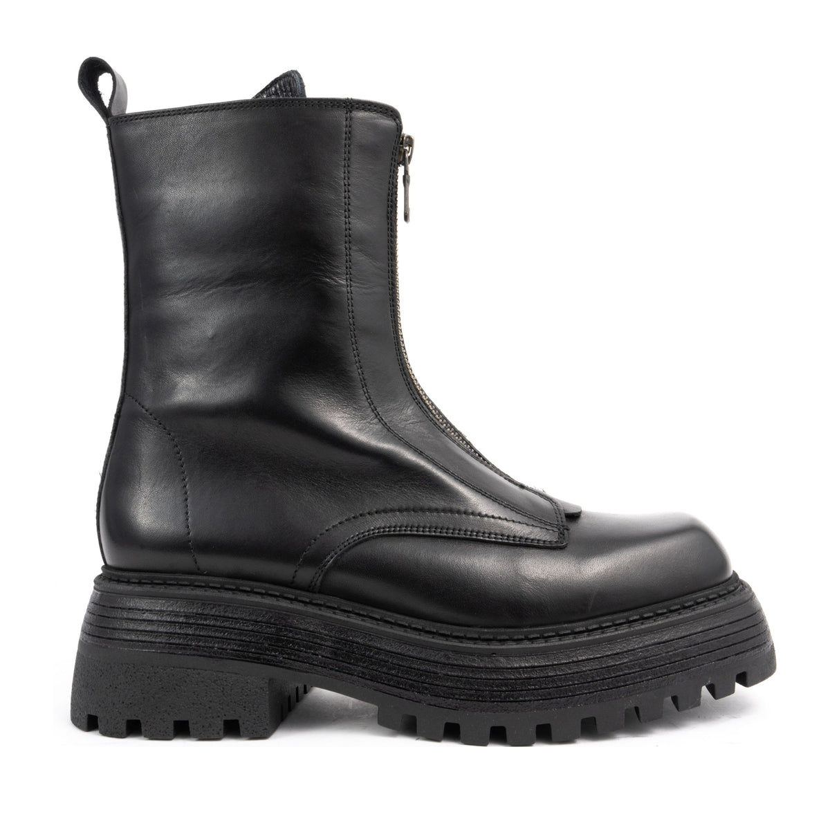 black casual closed booties