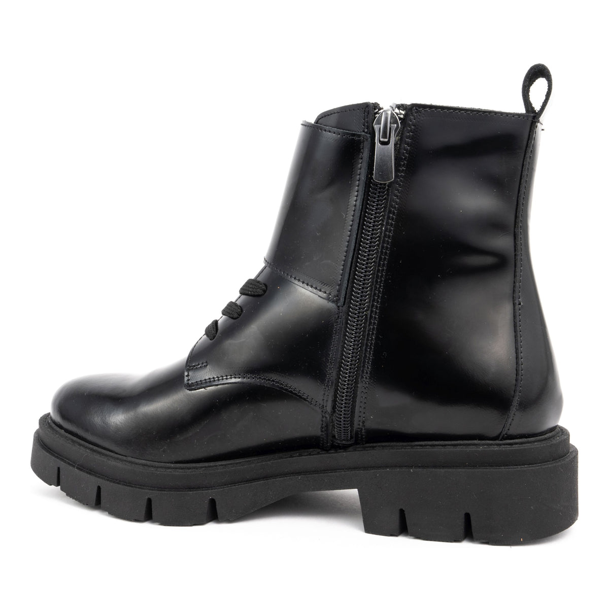 black casual closed booties
