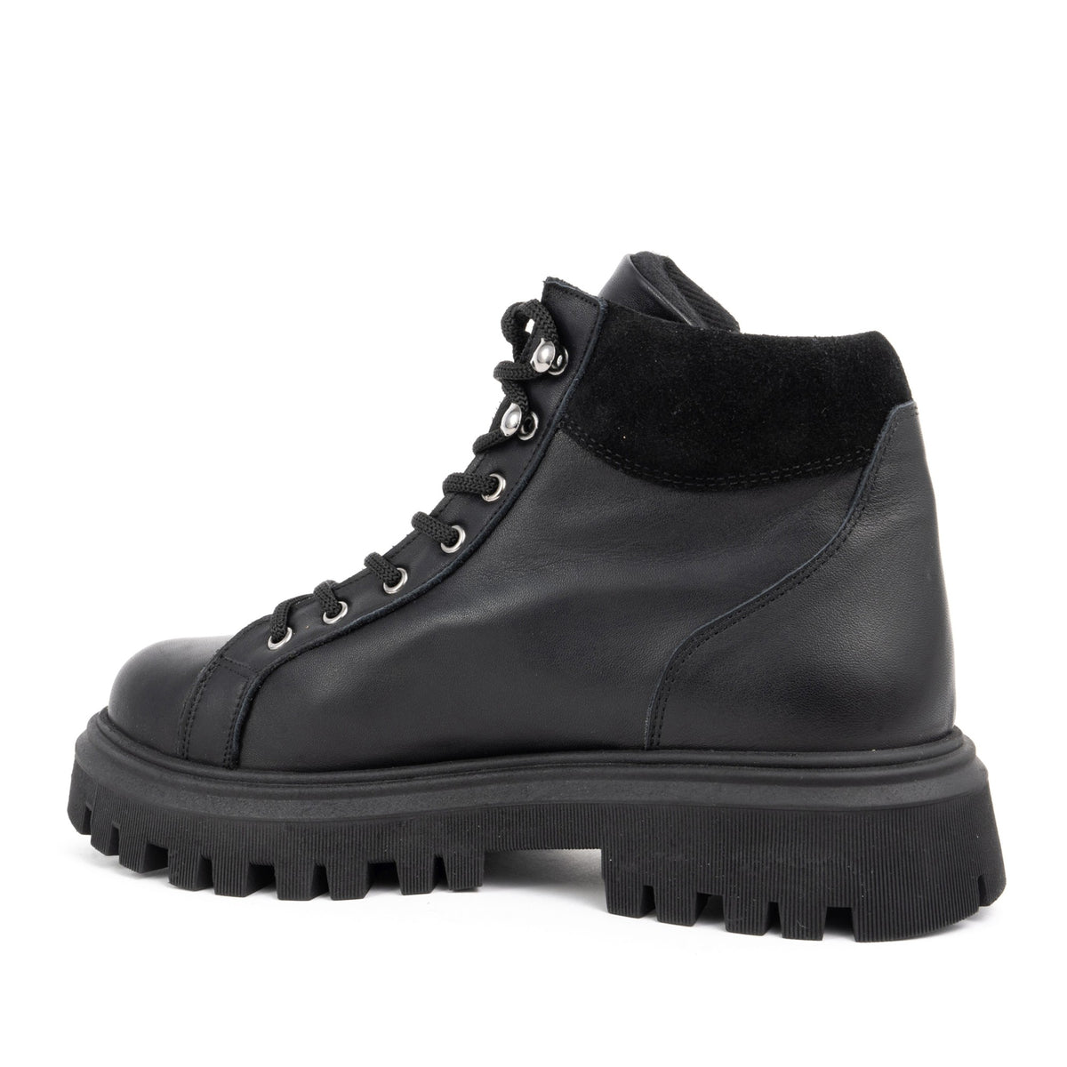 black casual closed booties