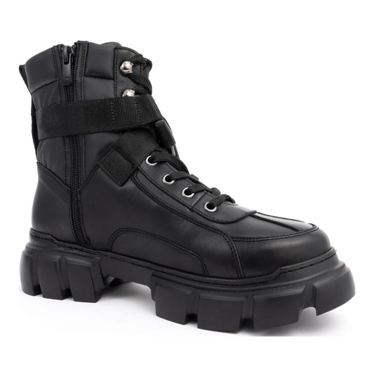 black casual closed booties