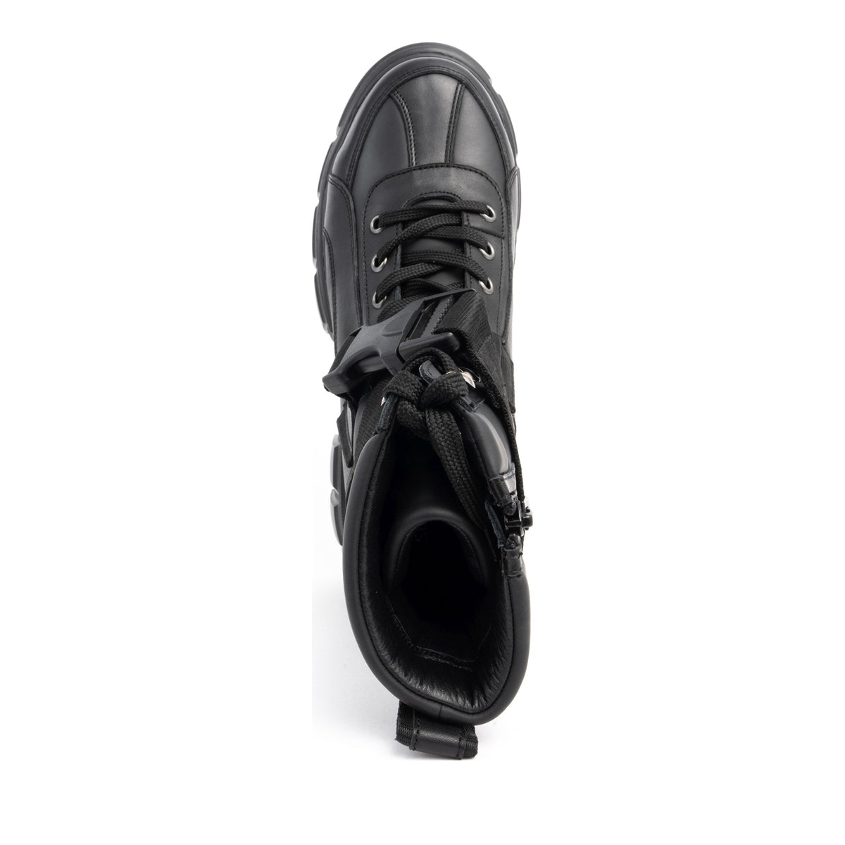 black casual closed booties