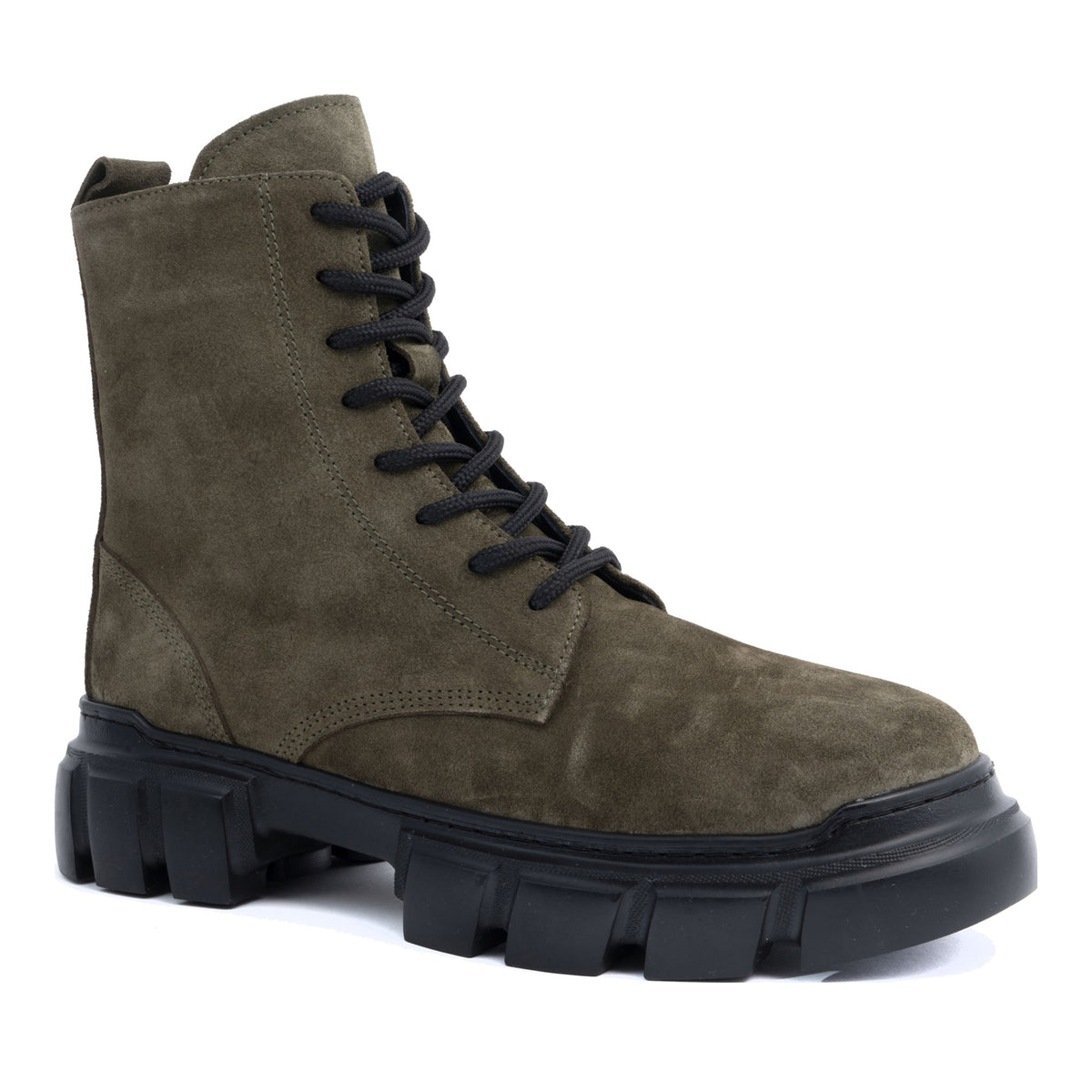 green casual closed booties