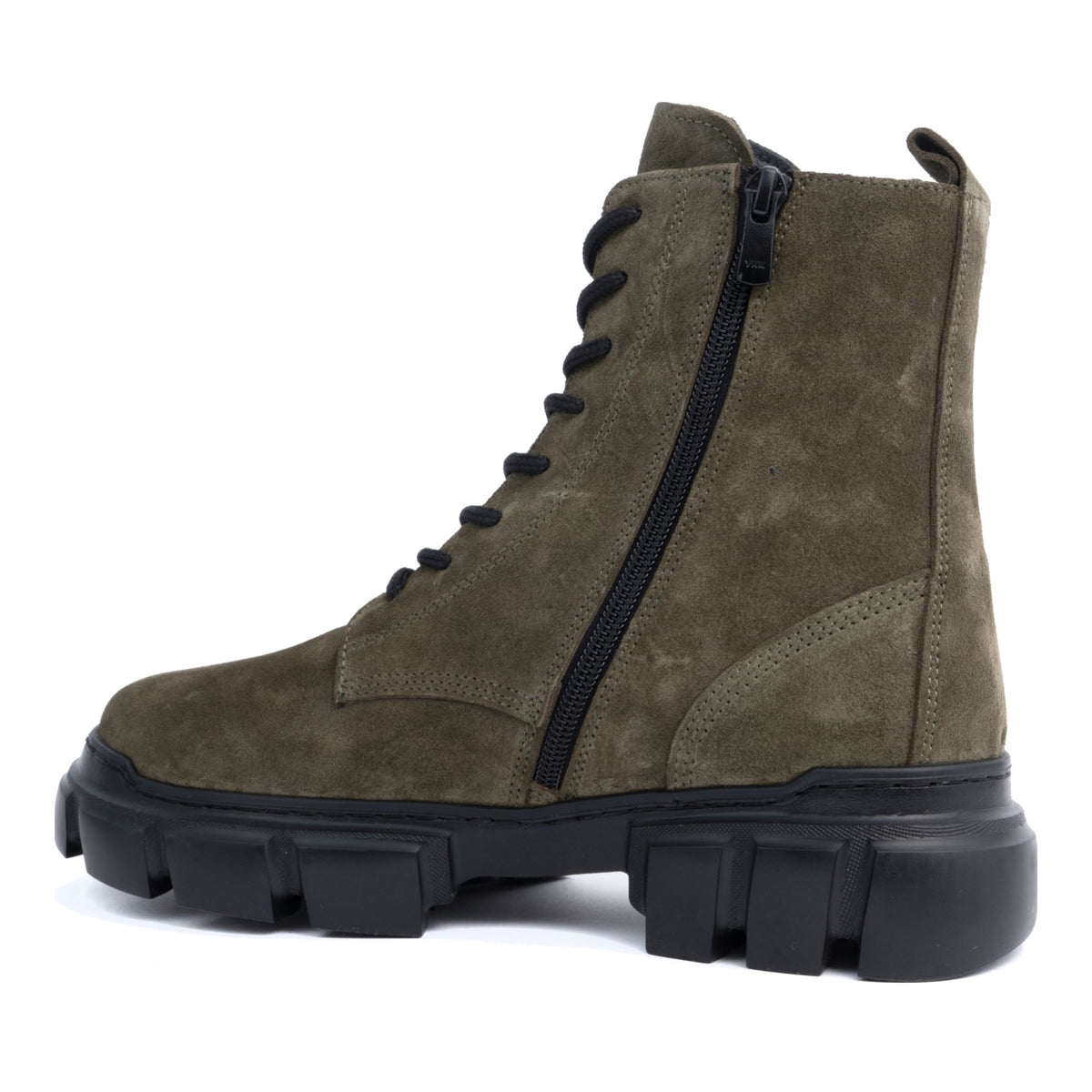 green casual closed booties