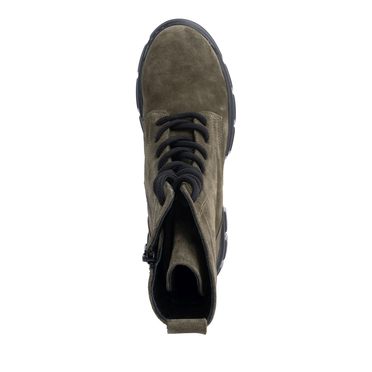green casual closed booties