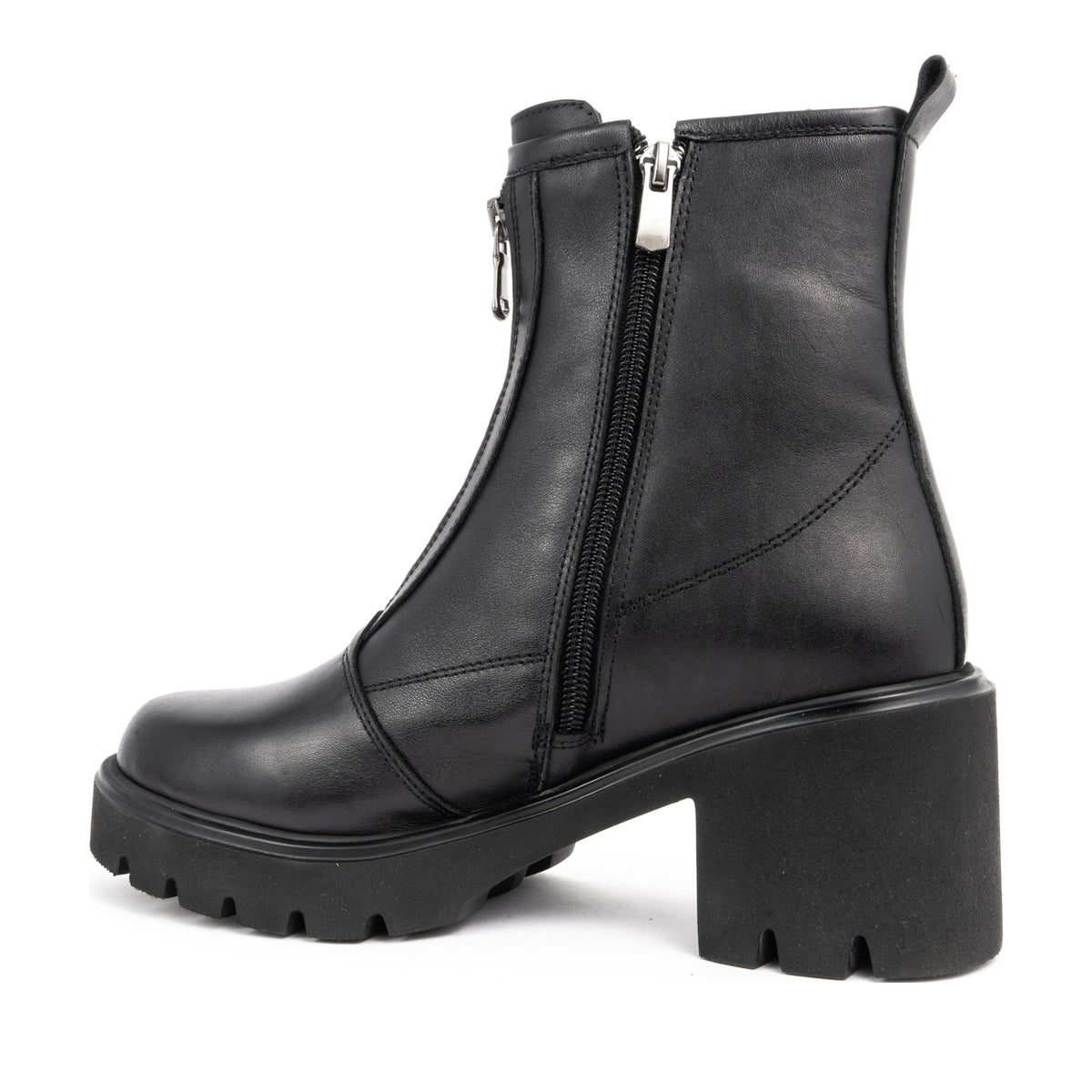 black casual closed booties