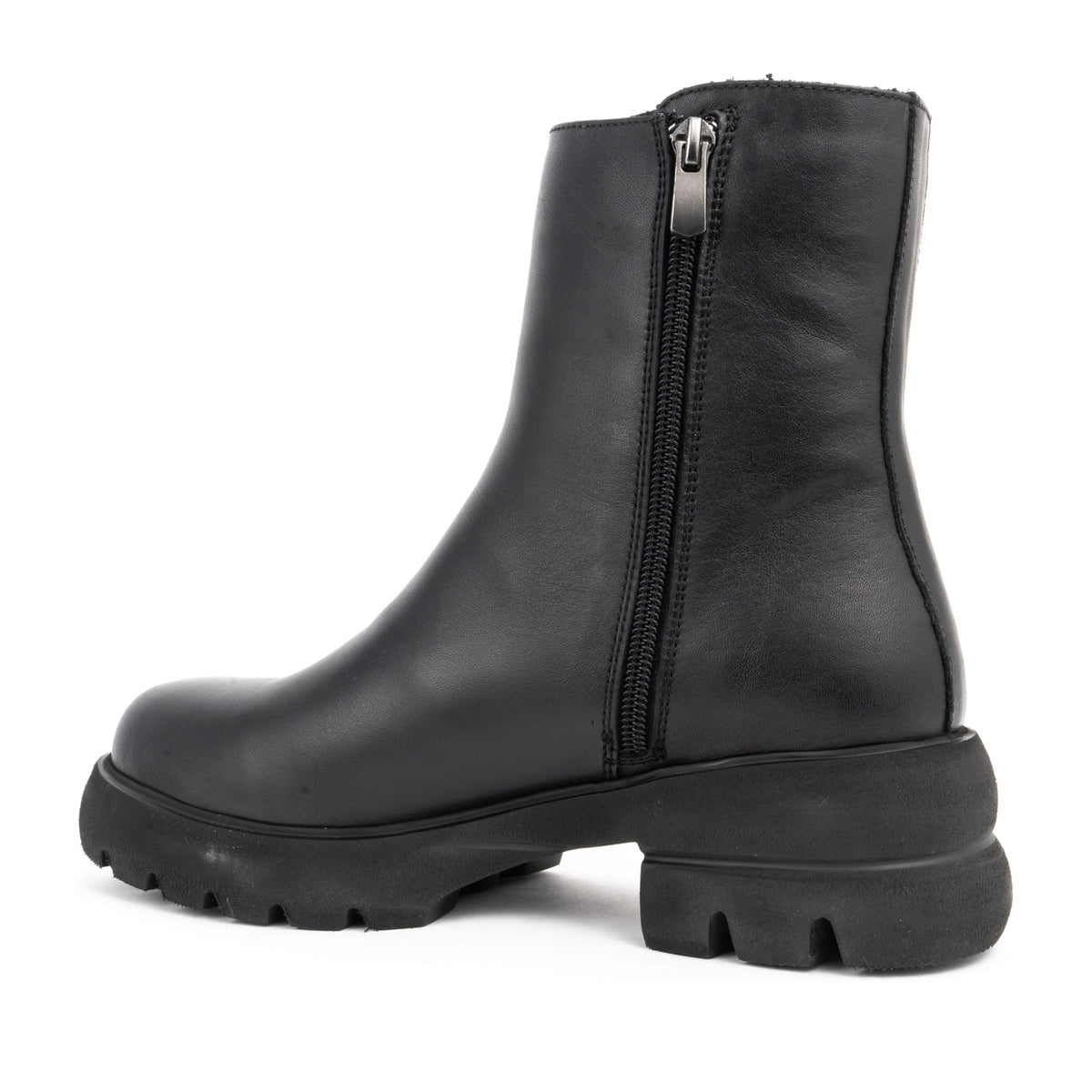 black casual closed booties