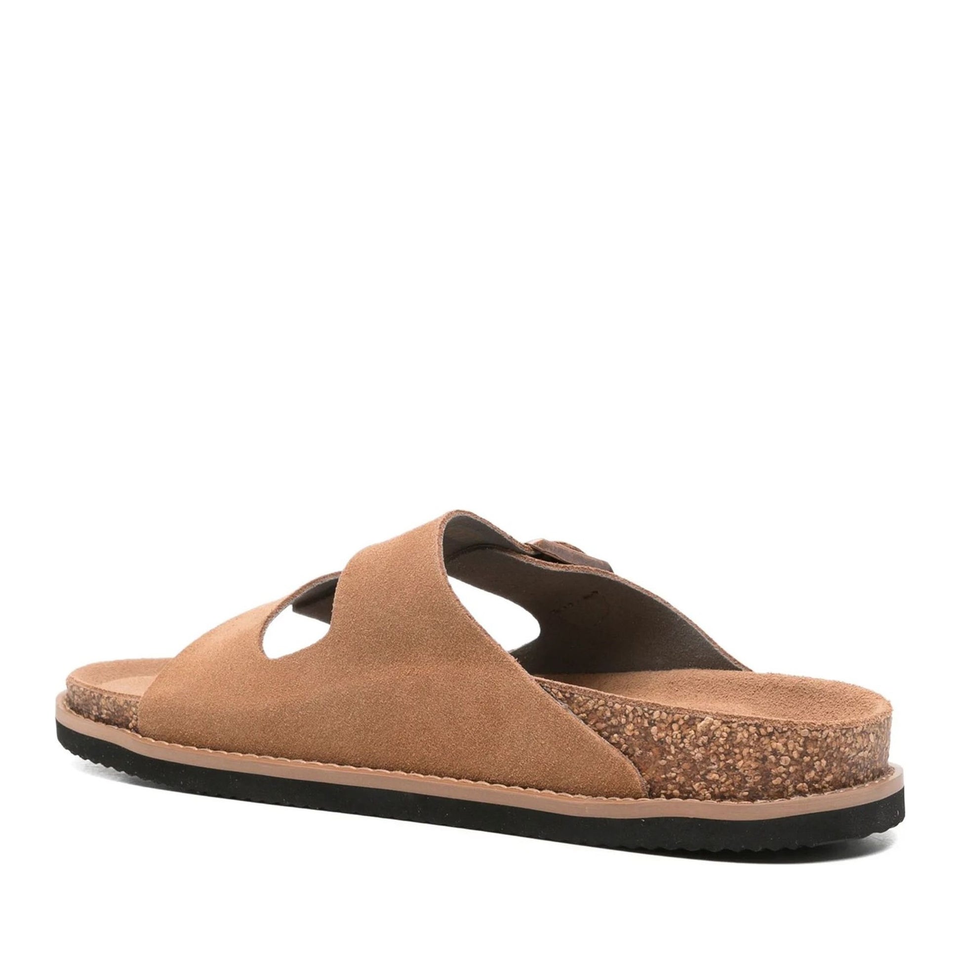 Men's Brown Open-Toe Slippers