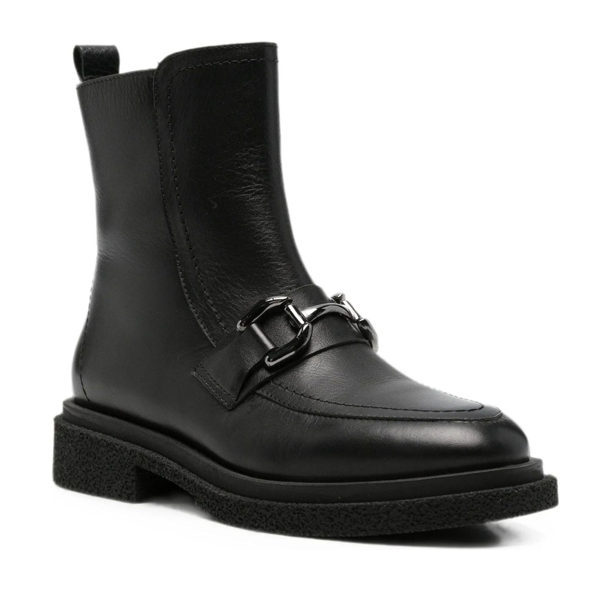 black casual closed booties