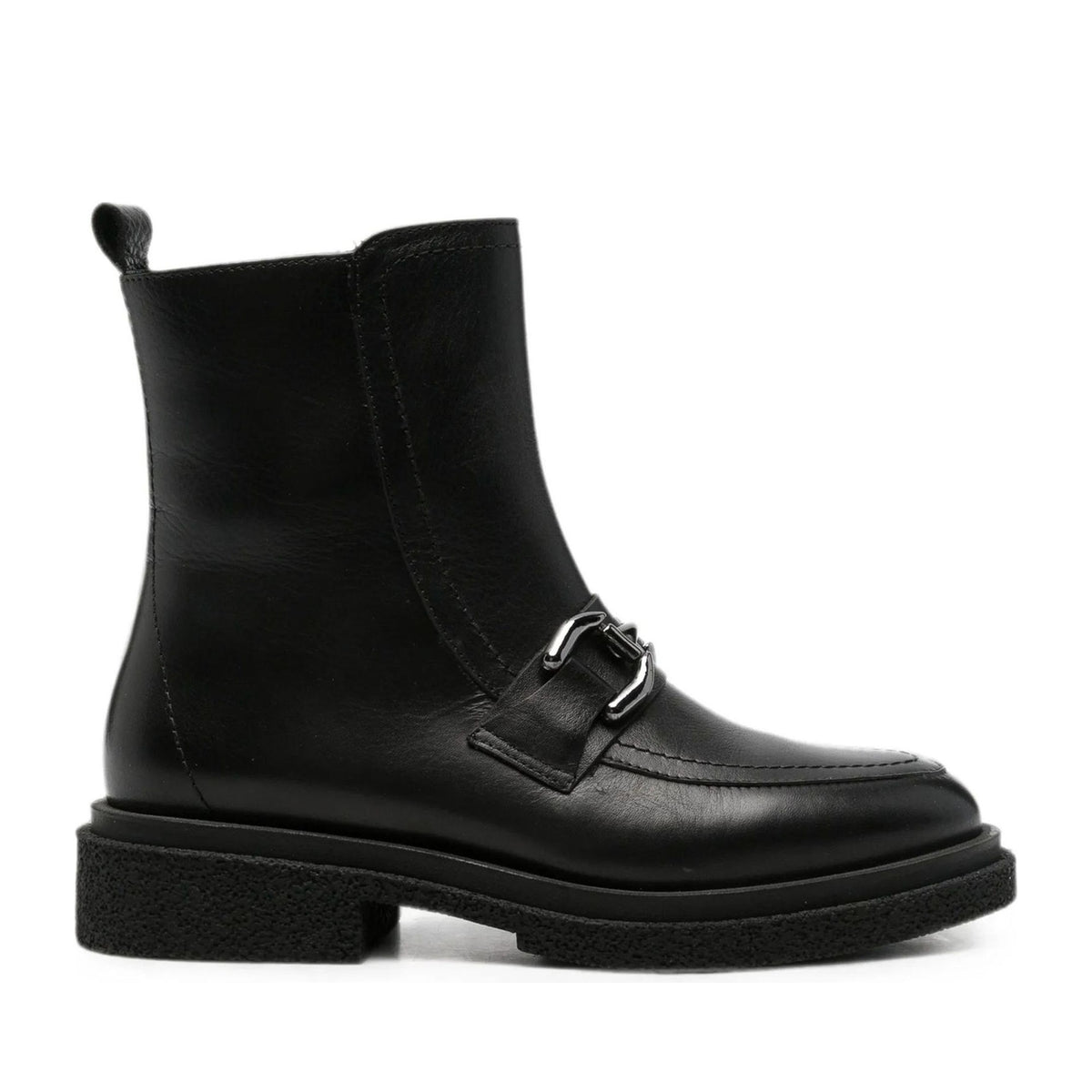 black casual closed booties
