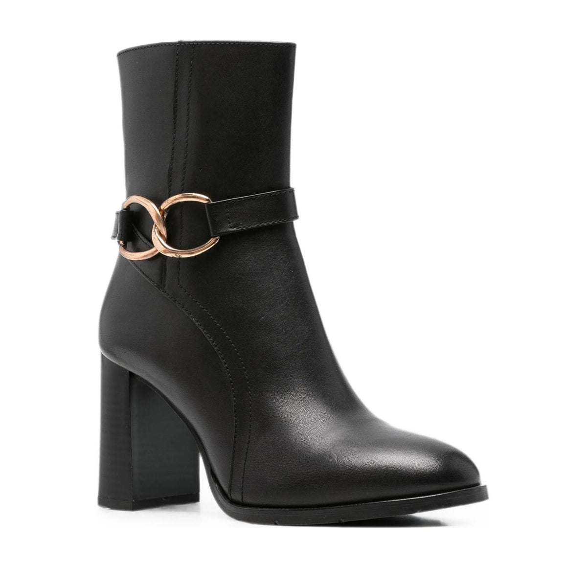 black elegant closed booties