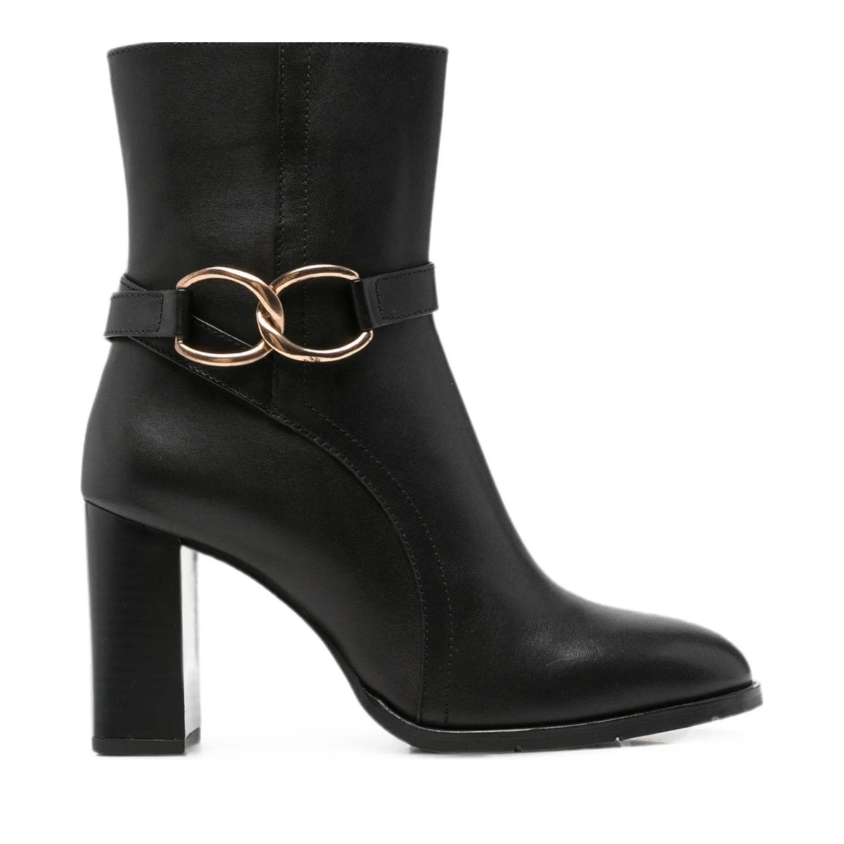 black elegant closed booties