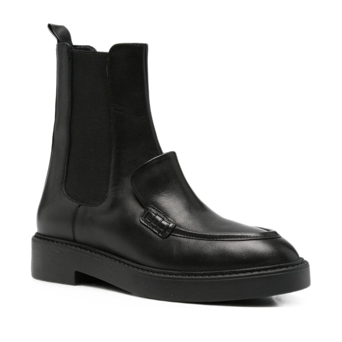 black casual closed booties