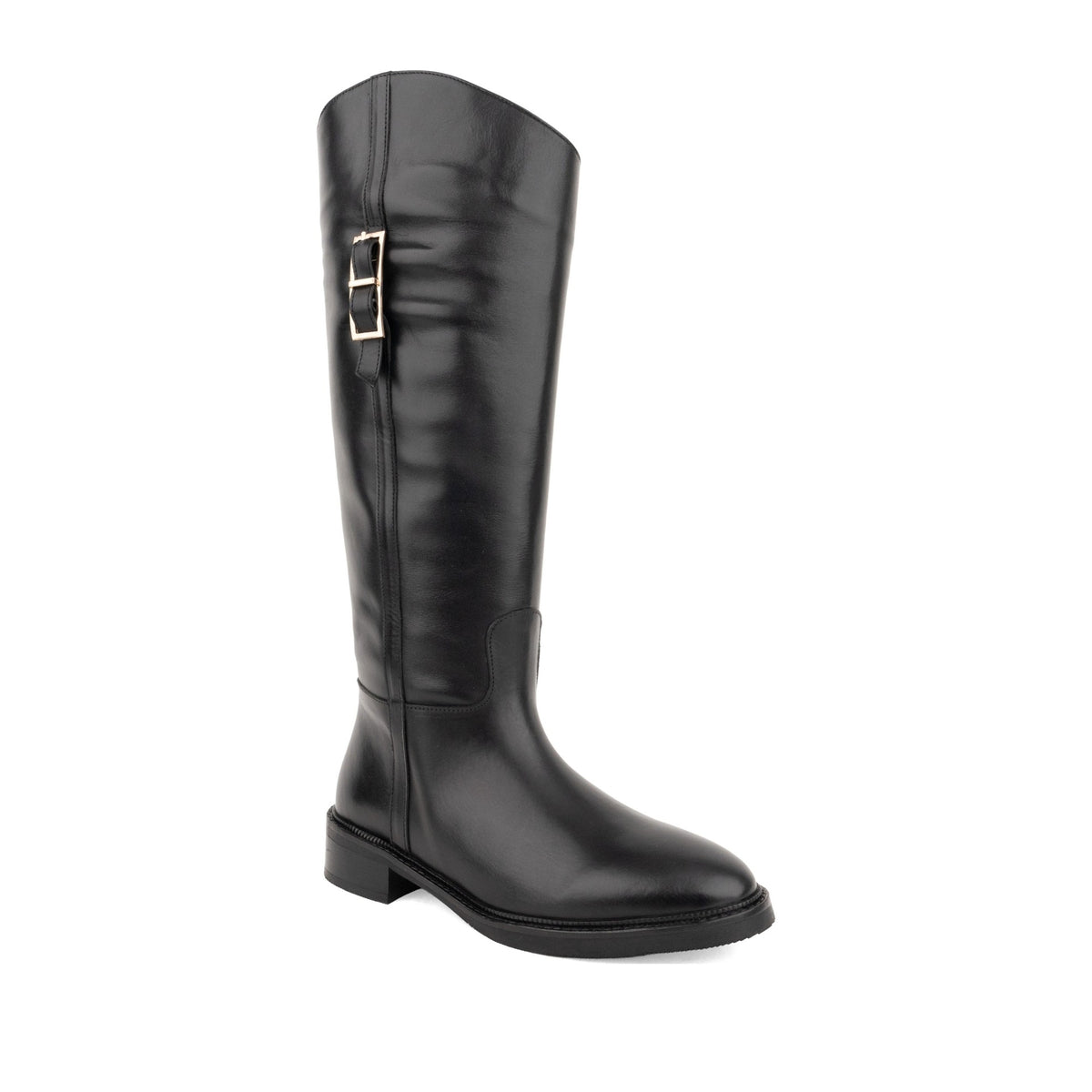 black casual closed boots