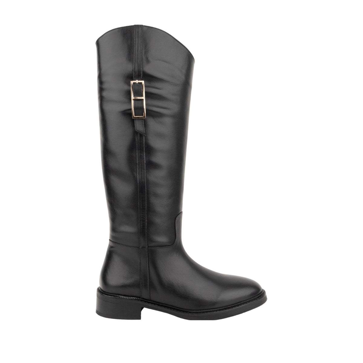 black casual closed boots
