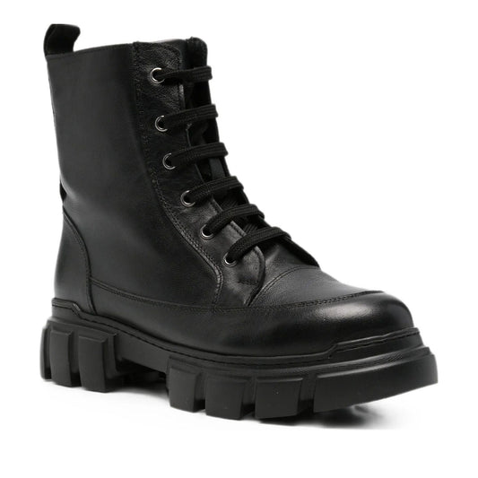black casual closed booties