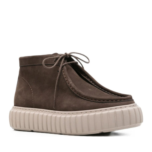 brown casual closed booties