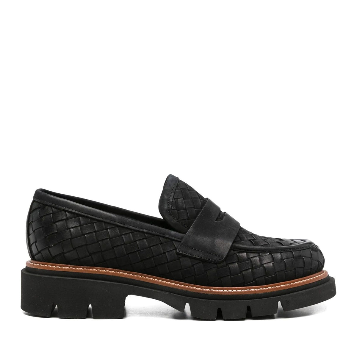 black casual closed loafers