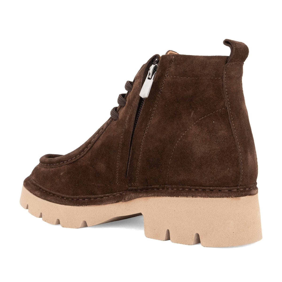 brown casual closed booties
