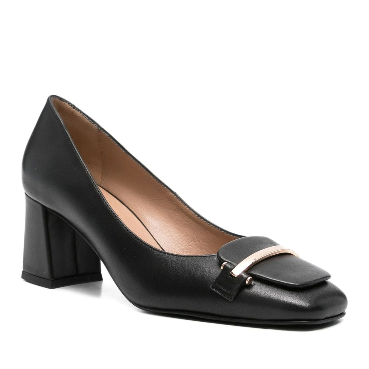 white classic closed pumps