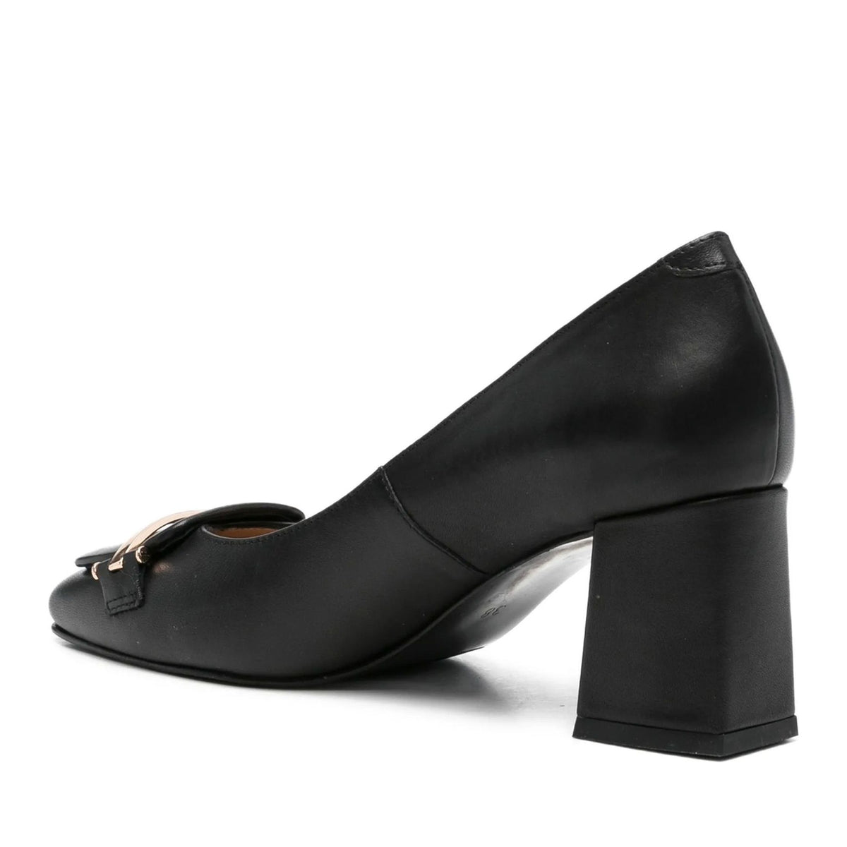 white classic closed pumps