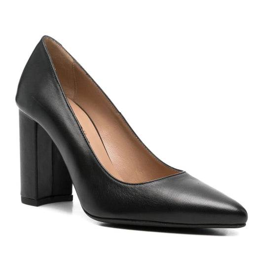 black classic closed pumps
