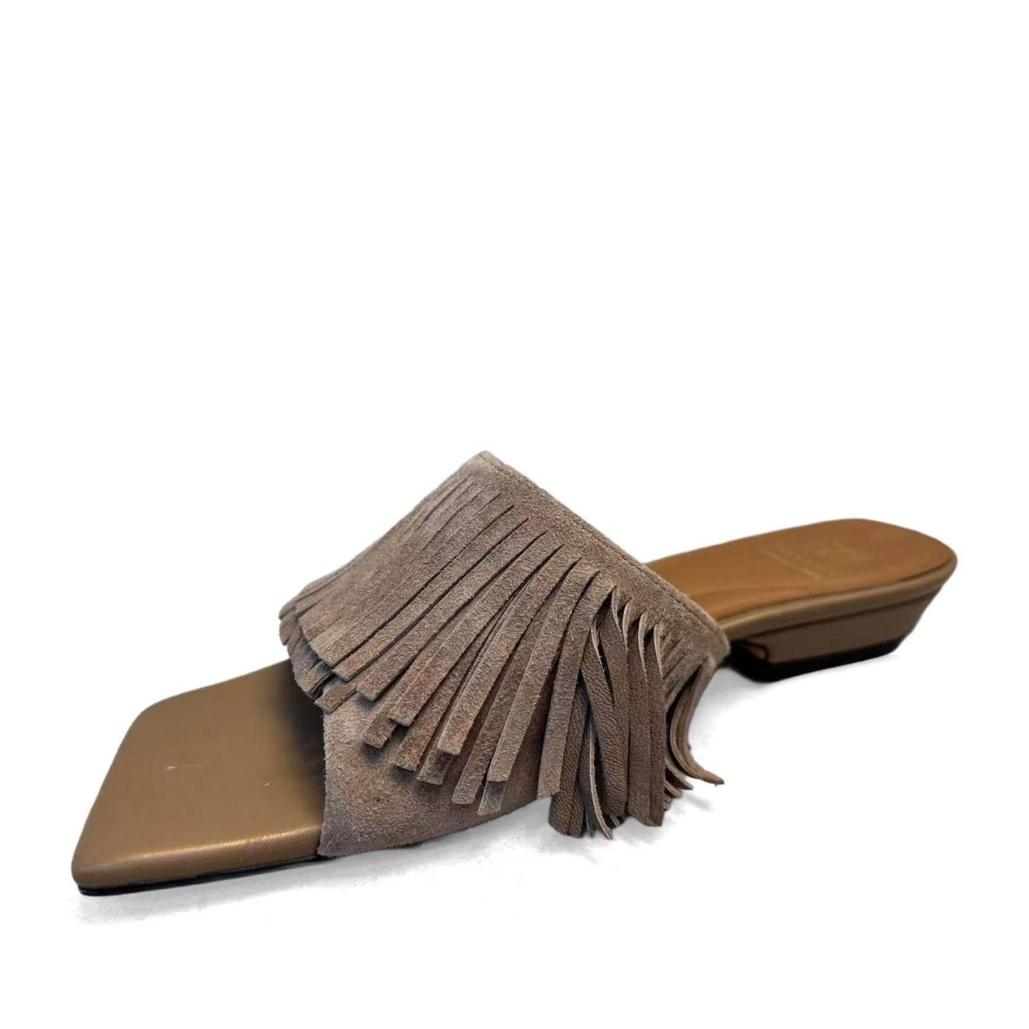 Women's Beige Open-Toe Slippers