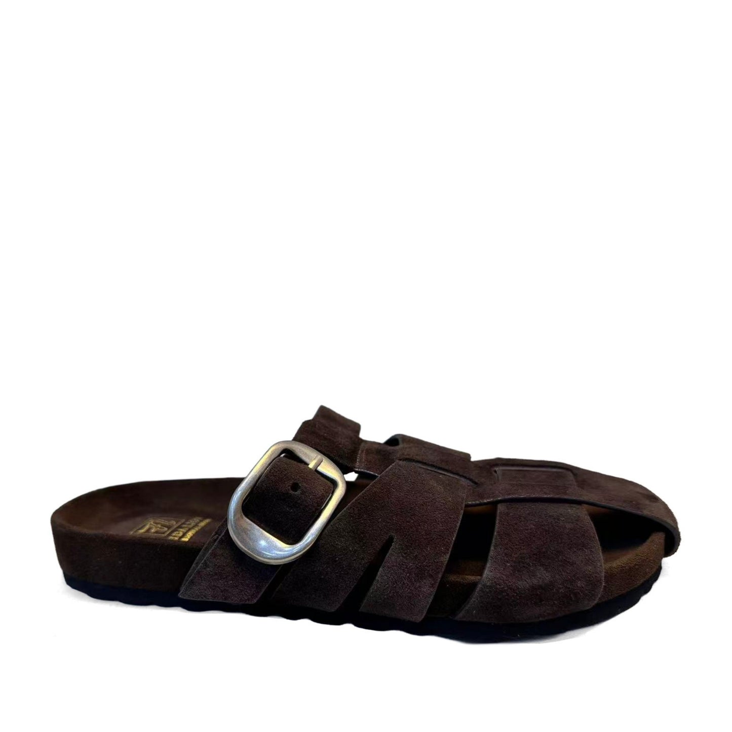 Women's Brown Wedge Open-Toe Slippers