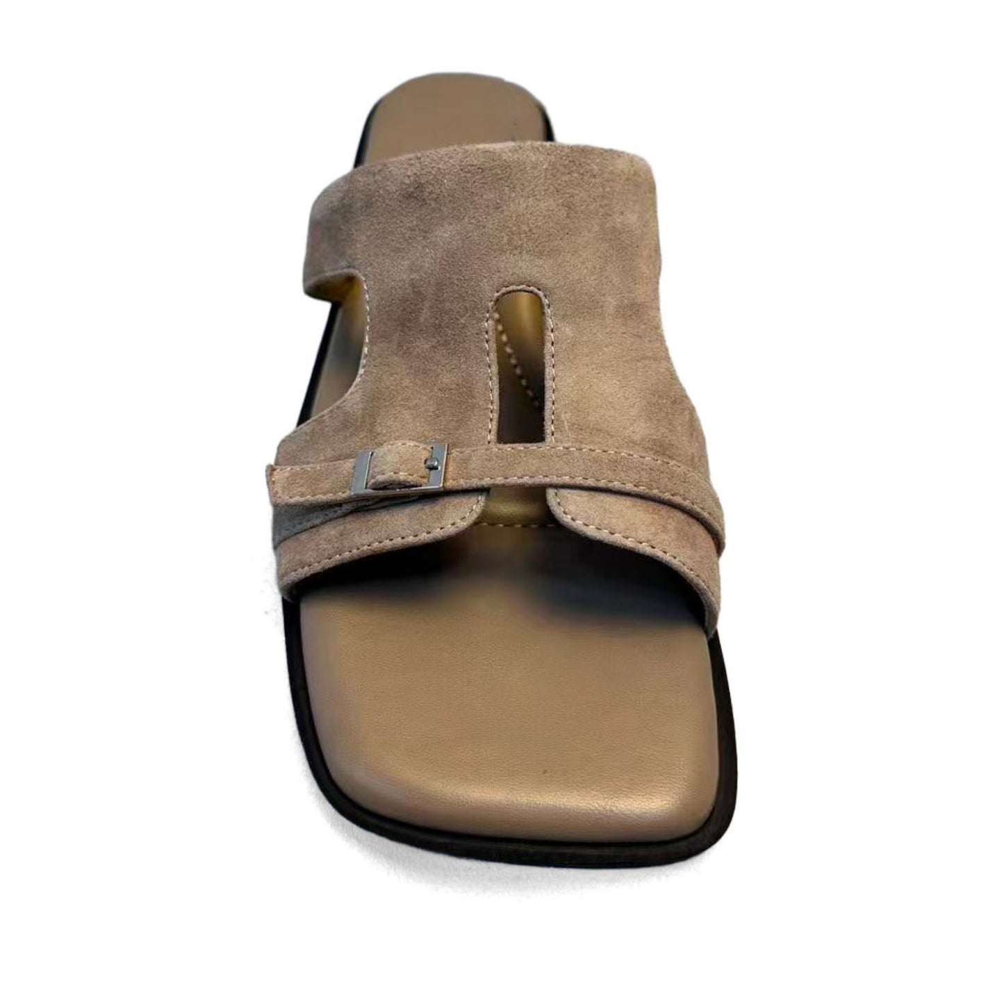 Women's Beige Open-Toe Slippers