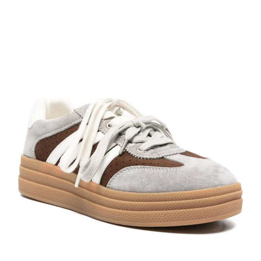 Women's Gray Wedge Fashion Sneakers