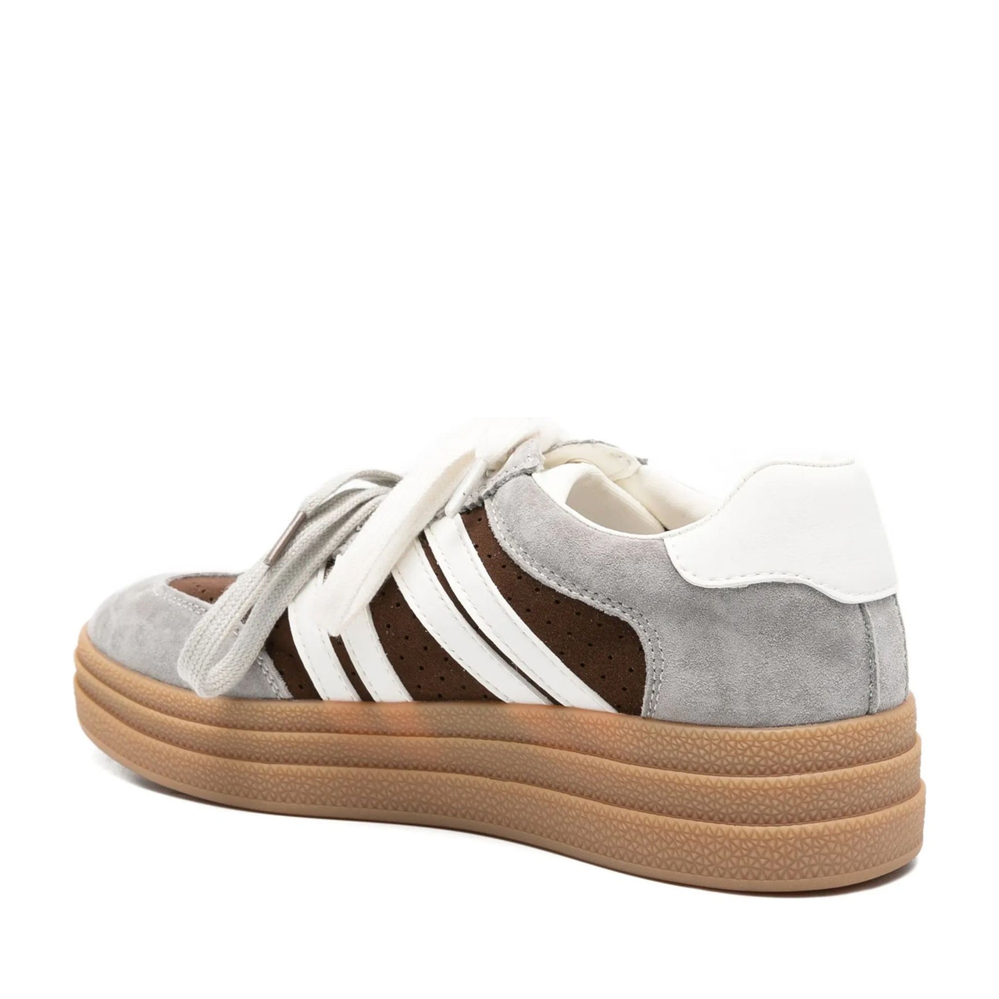 Women's Gray Wedge Fashion Sneakers