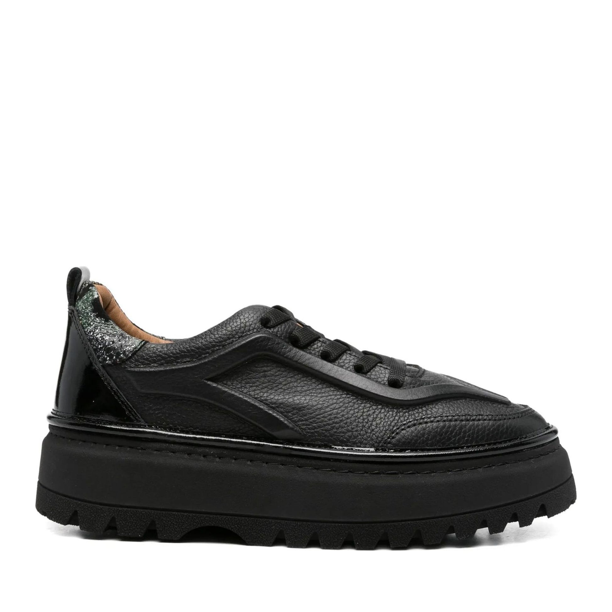 Women's Black Wedge Fashion Sneakers