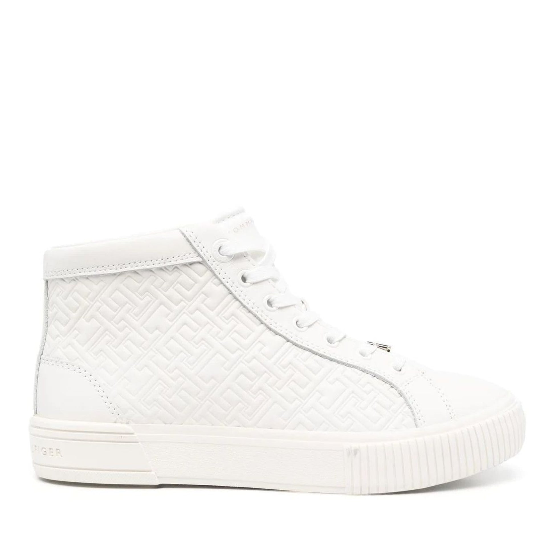 TH Monogram Sneaker High Women's Beige Athletic Sneakers