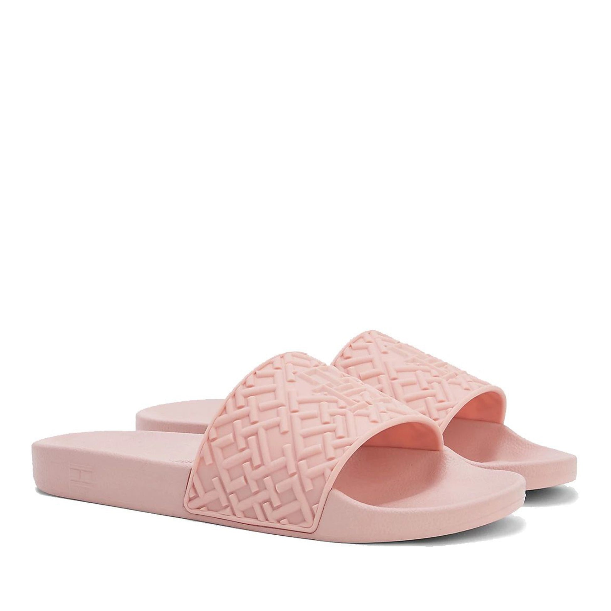 Women's Pink Monogram Open-Toe Slippers