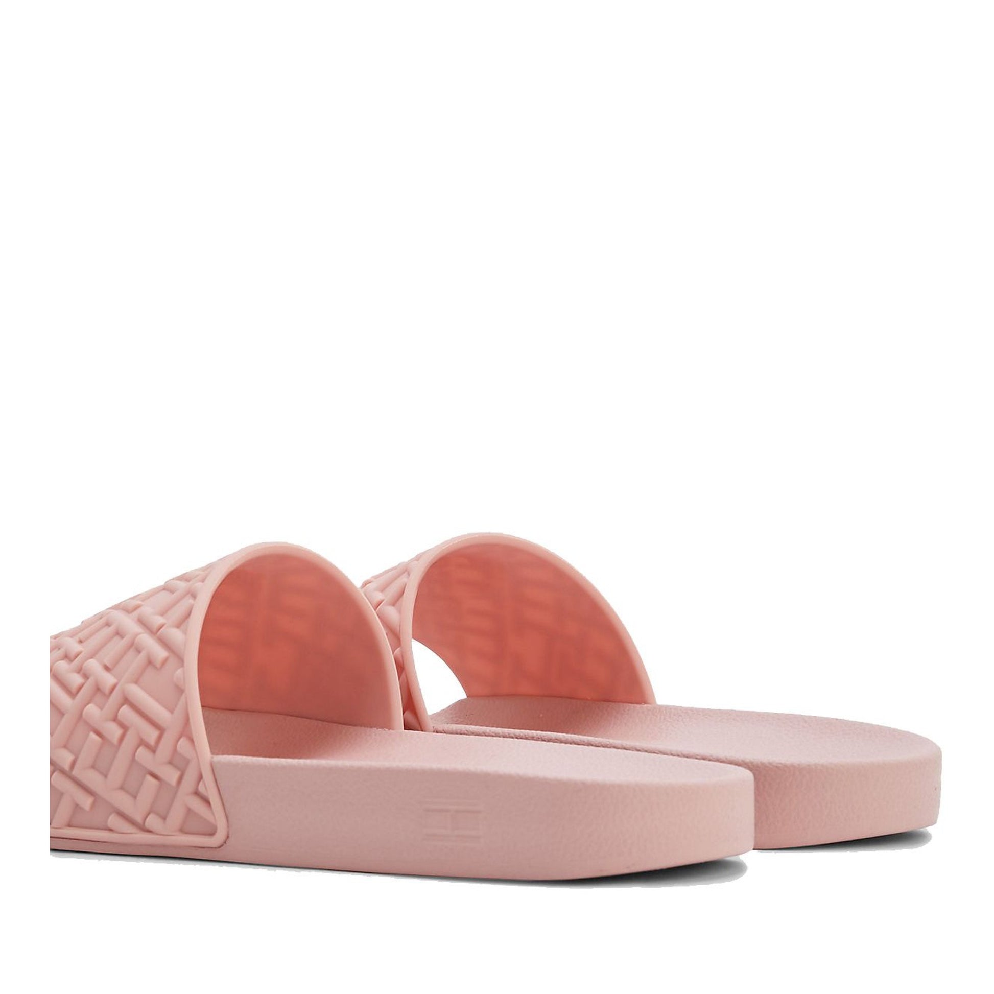 Women's Pink Monogram Open-Toe Slippers