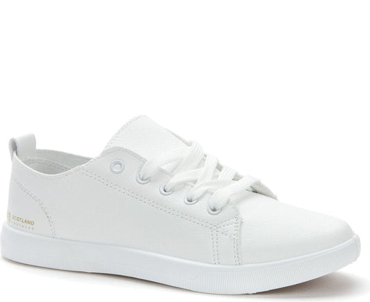 white casual closed sneakers