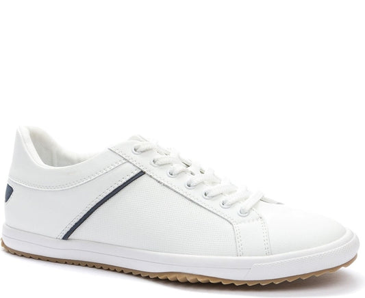 white casual closed sneakers