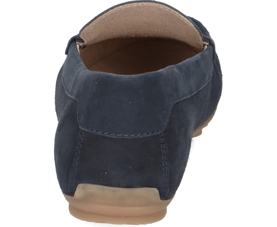 blue casual closed mocasins