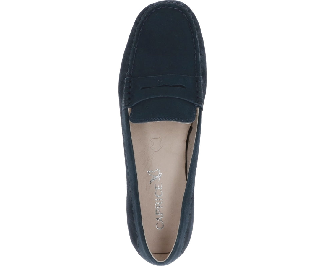 blue casual closed mocasins
