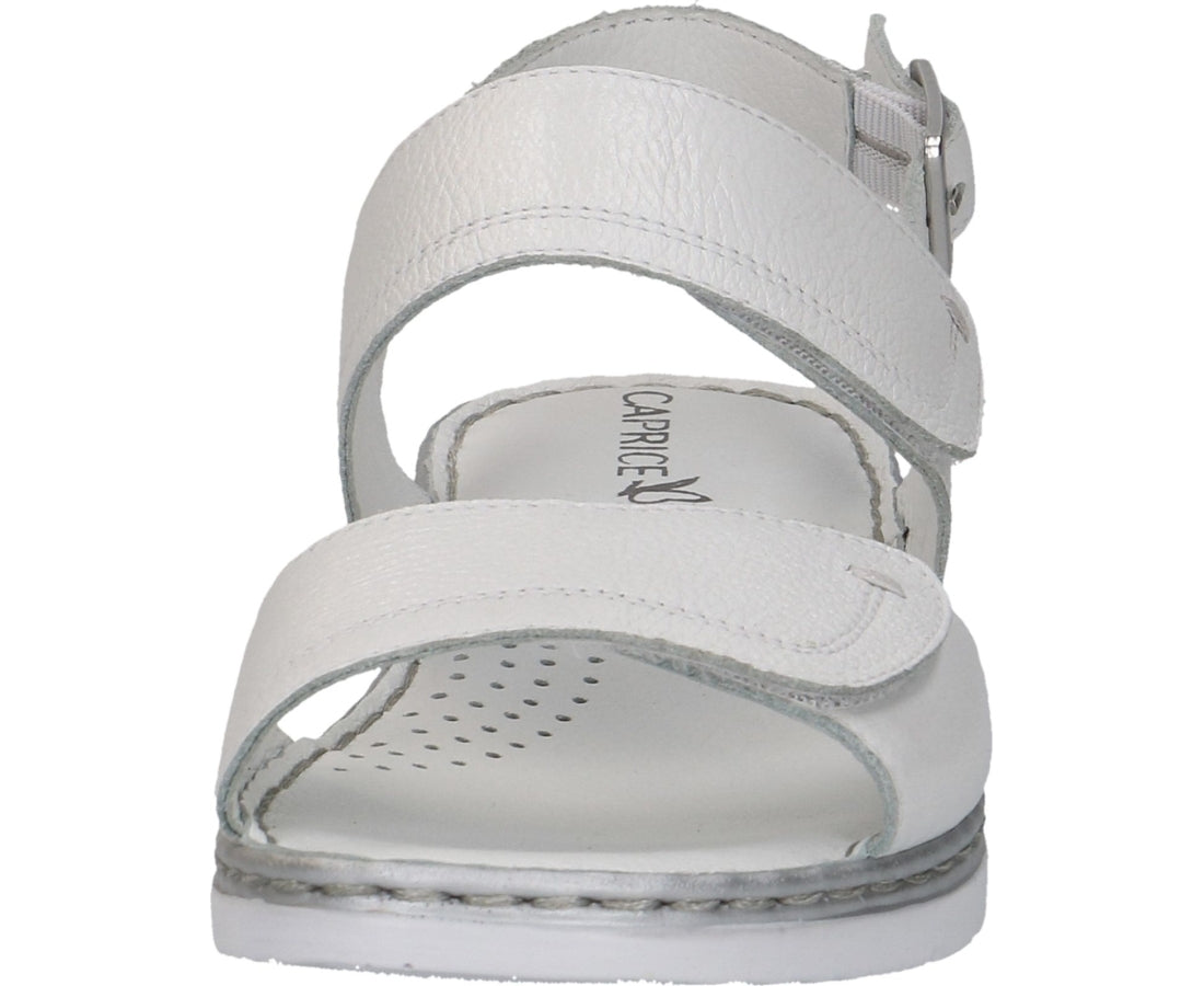 white casual open sandals