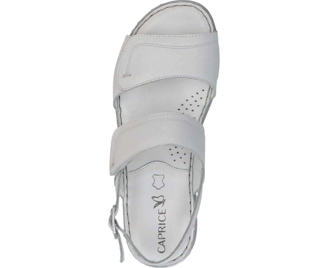 white casual open sandals