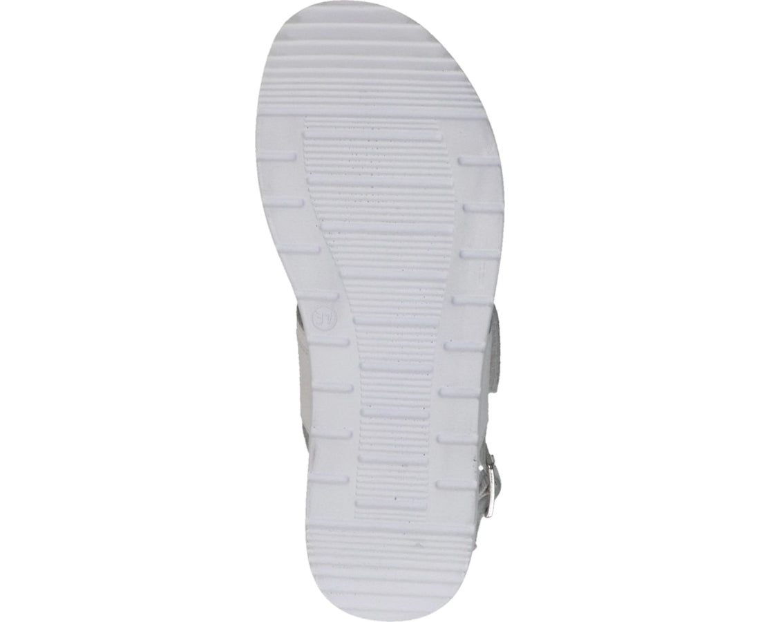 white casual open sandals