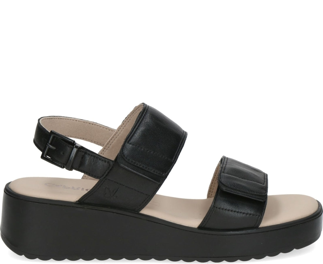 black casual open sandals